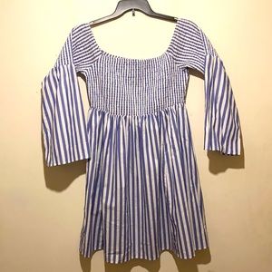 Torrid Blue and white striped mini dress